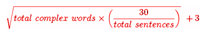 SMOG Readability Formula