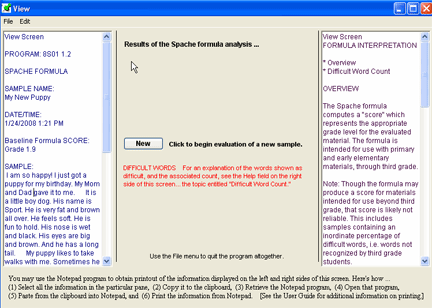 SPACHE Readability Formula